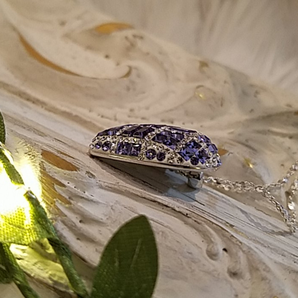 NIB Sterling Silver & Swarovski Crystal Necklace - Picture 9 of 12